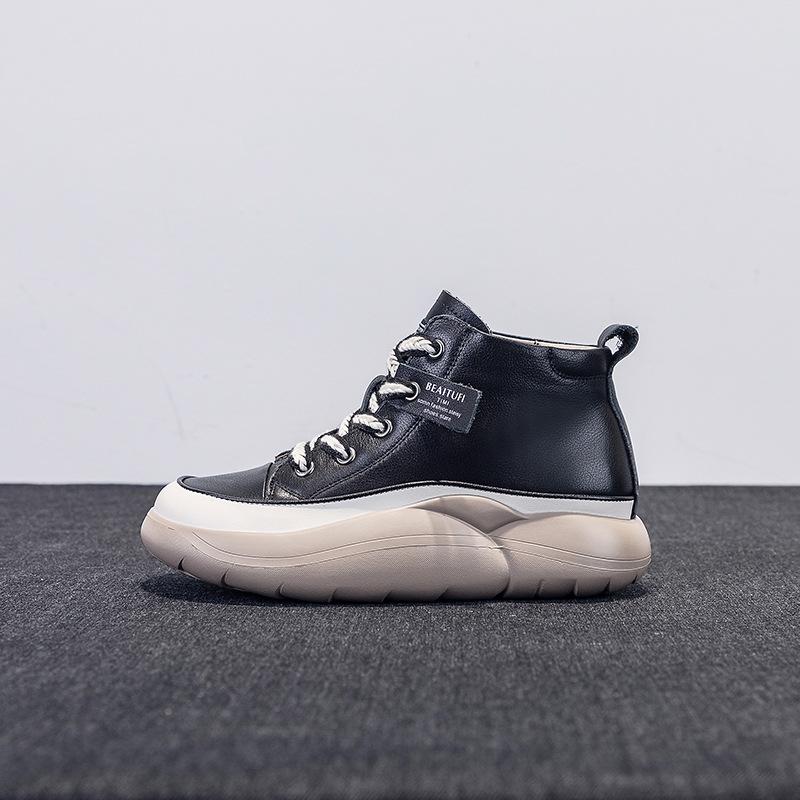 

Маленькие белые туфли на толстой подошве, повседневные туфли-одиночки 40 чёрный