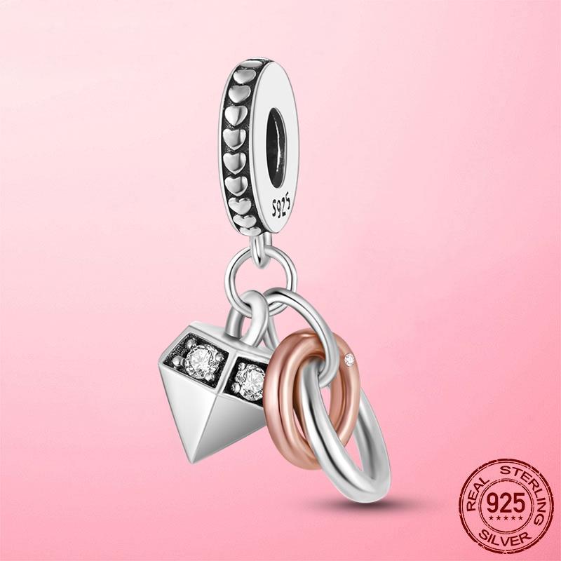 New 925 Silver Snake Coffee Cup Dog CZ Cactus Charms Beads Fit Original Women Bracelet Fine Silver Jewelry Gift