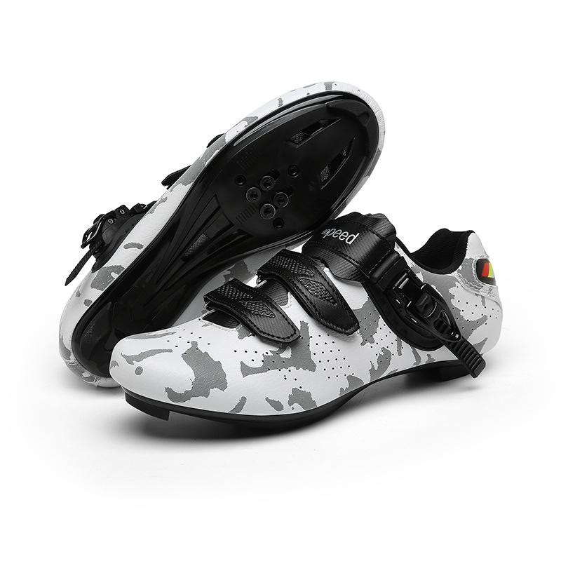 Scarpe da Ciclismo da Esterno Uomo e Donna Adulti Fibbia a Velcro Scarpe da Strada con Attacco Scarpe da Montagna con Attacco Scarpe da Ciclismo Sbloccate