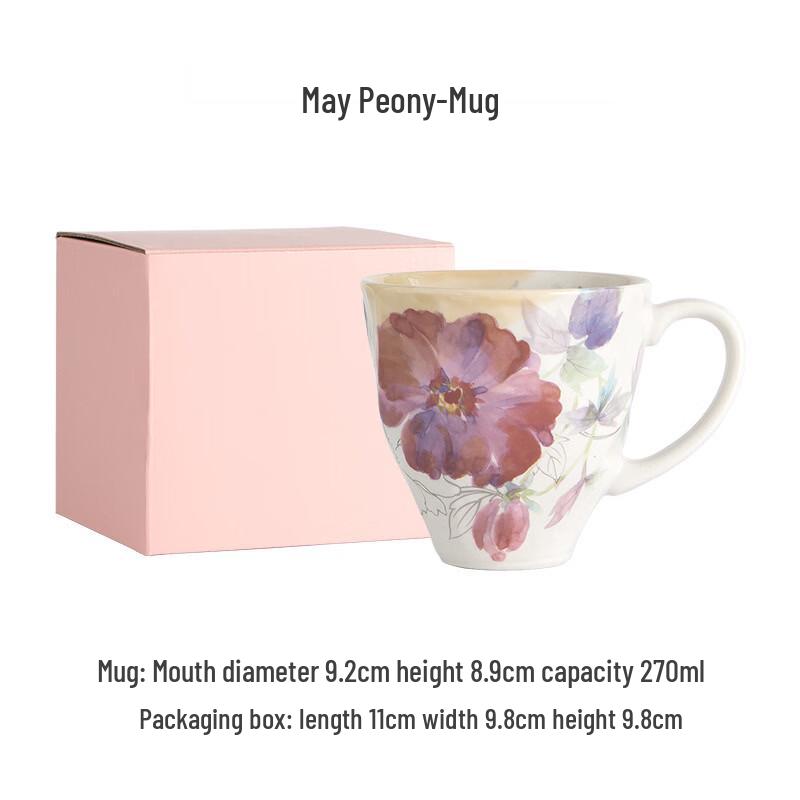 Handun & Blue Ceramic Floral Mug