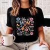 Christian Mothers Day T-shirt, She Is Mom Bible Verses Boho Floral Shirt Gift