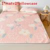 Bear Dog Butterfly Flower Pattern Latex Summer Sleeping Mat Set Gift Bedding