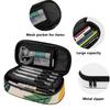 Pen Case Portable Strong Polyester Fabric Secure Zipper with Mesh Pocket Removable Divider and Pen Slots for Everyday Study