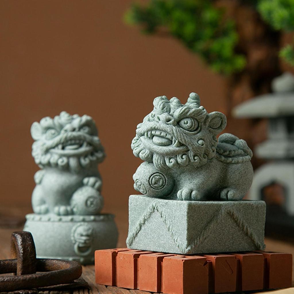 Statua Lwa Dekoracje Domowe Pamiątka Zabawa Herbatą Ozdoba Zwierzaka Herbacianego do Pokoju Herbacianego Pokoju do Jogi Półka Miłośnik Herbaty Przyjaciel Stolik Herbaciany Sypialnia