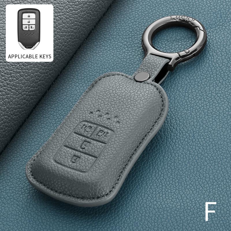 Leather Car Key Case Cover For Honda Honda Accord Civic 10Th Cr-V Hr-V Insight Odyssey Pilot Ridgeline Jazz Jade Fit Freed City