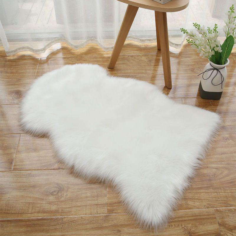 White Faux Fur Display Mat for Surfaces and Decor