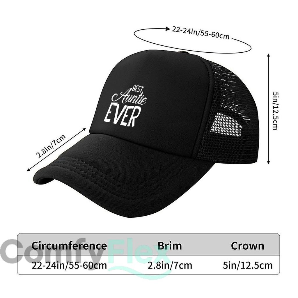 Best Auntie Ever Family Love Art Mesh Baseball Cap Casual Hat Outdoor For Womens Unisex FeUnisex