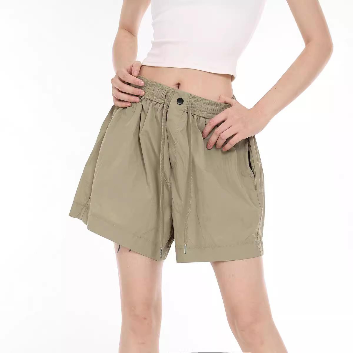 

Широкие рабочие шорты для женщин на лето, новые свободные повседневные брюки А-силуэта с высокой талией, маленькие прямые брюки 2XL