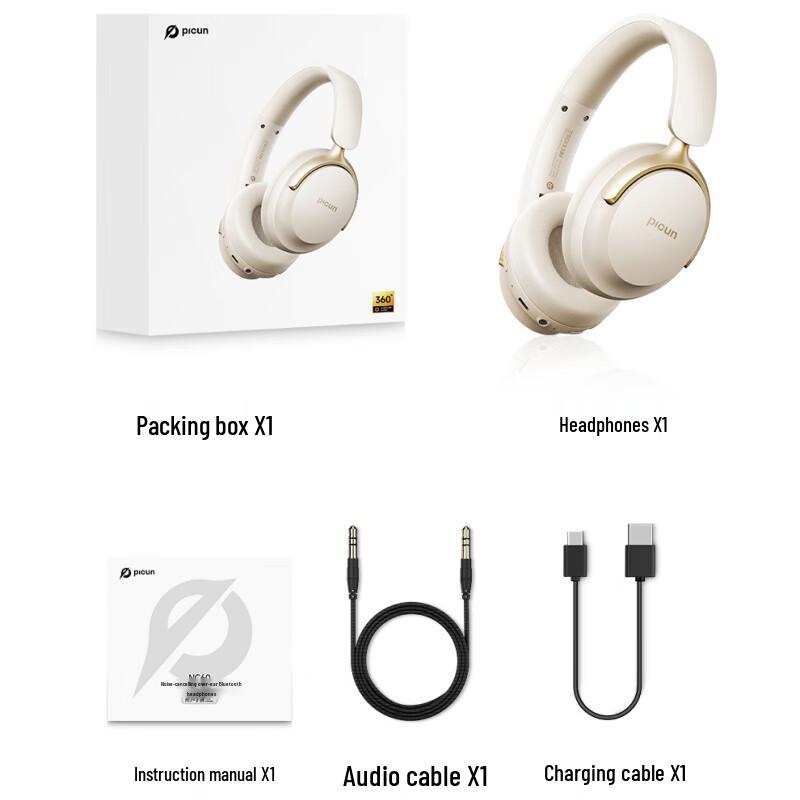 Pincun NC60 Pro Wireless Gaming Headset with ANC and Spatial Audio