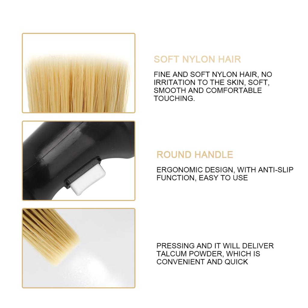 Soft Hair Neck Duster Hairdressing Powder Storage Styling Dust Cleaning Brush