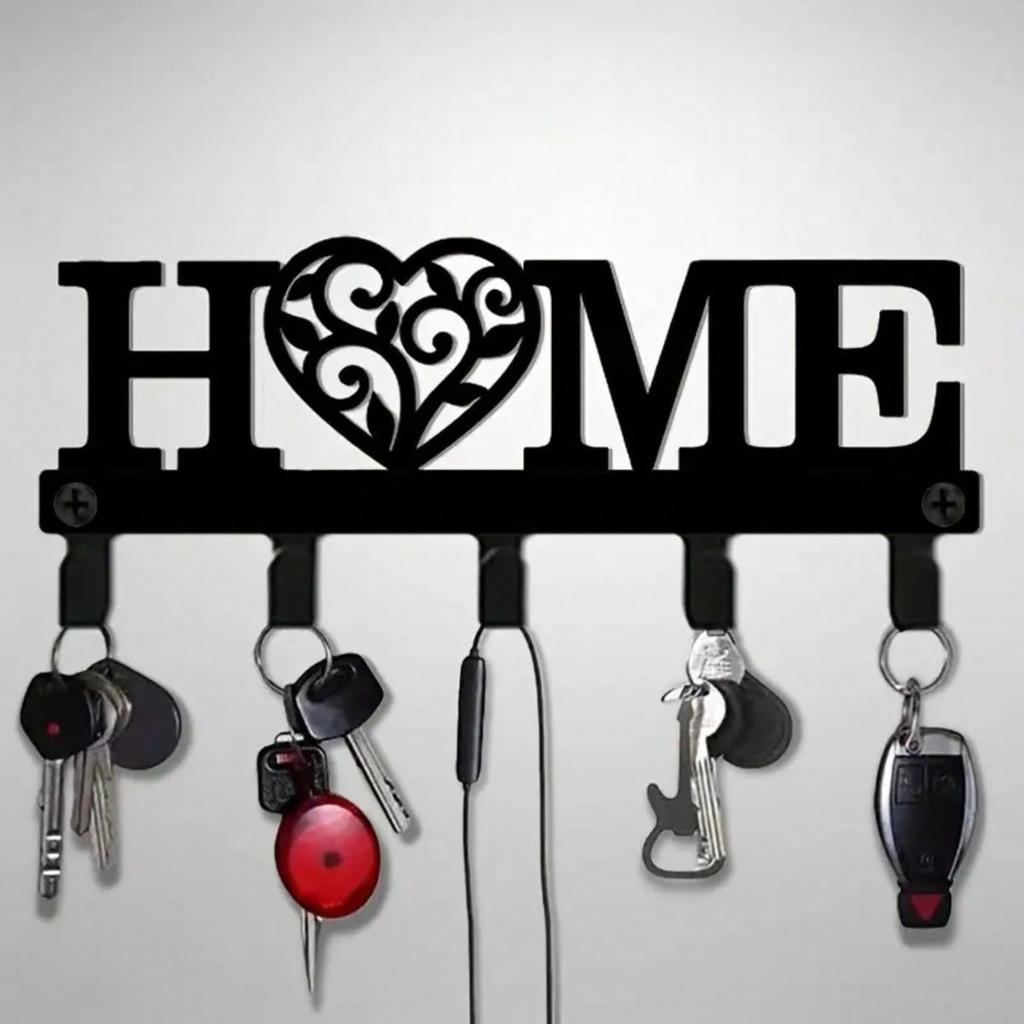 Iron Wall Hook Key Rack for Home Garage Kitchen Bathroom Entryway