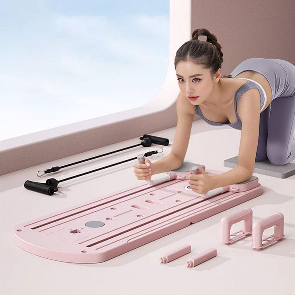 Pilates Reformer Tavola Push-up Tavole per Allenamento Addominale Antiscivolo Pieghevole Fitness Corporeo Macchina Rullo ABS Con Timer O Contatore