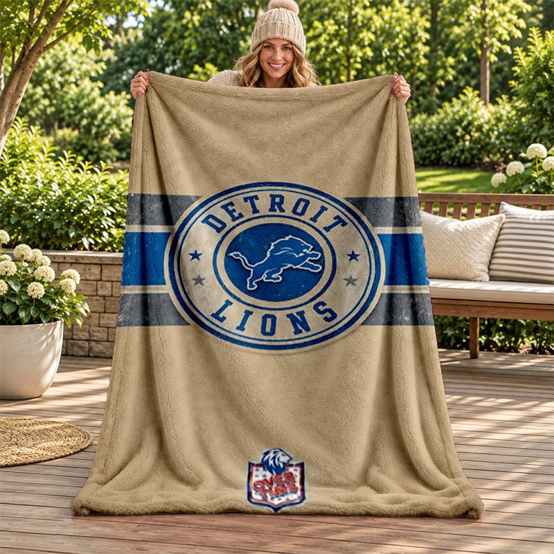 Detroit Lions blanket Flannel Blanket Soft Cozy Plush Throw for Sofa Bed Lightweight Home Decoration Gifts for Christmas various holidays