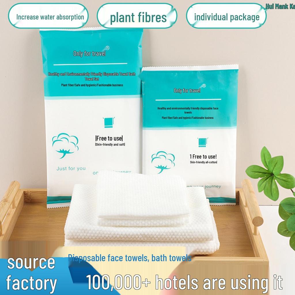 Hotel Disposable Towel Set: Extra Large & Thick Face, Bath, and Washcloth Towels - Individually Wrapped for Bed & Breakfast Use