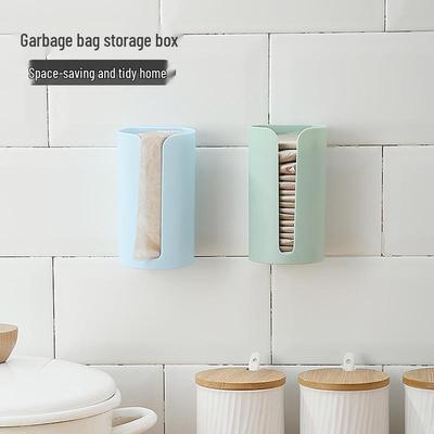 Wall-Mounted Plastic Bag Storage Box: Convenient, Seamless Bag Dispenser for Kitchen.