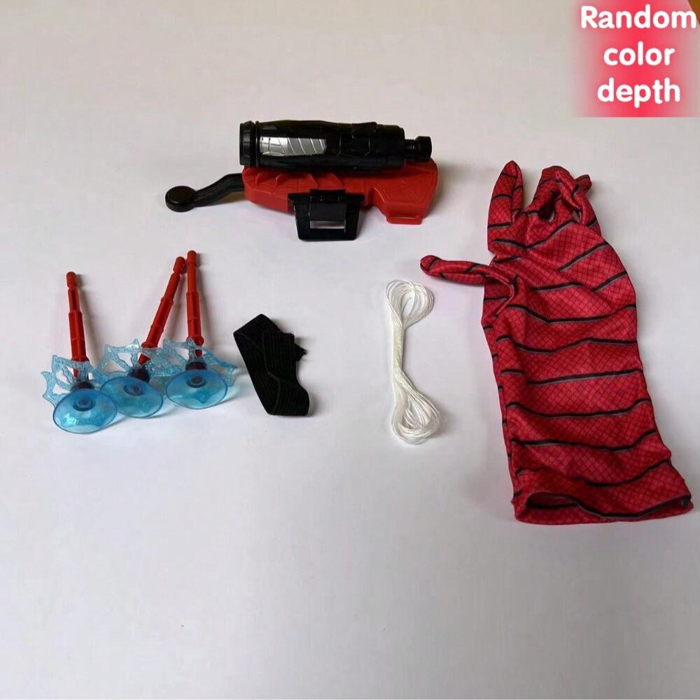 1SET Mănuși Lansatoare Pânză de Păianjen - jucării erou roșii și albastre, potrivite pentru copii și adulți, jocuri interactive distractive pentru petreceri, material ABS durabil