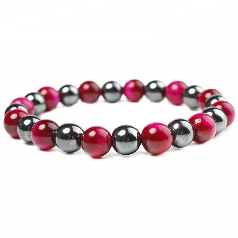 2020 Hot Selling 8mm Magnetic Tiger Eye Beaded Health Bracelet