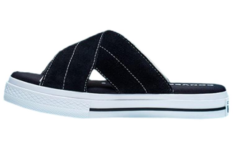 Converse Wmns One Star Sandal Slip Black White 38.5