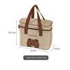 Bag Bear Leather Lunch Kids Large Capacity Bento Pouch For Children Thermal Insulated Cooler With Tableware Cup Tote Picnic Box