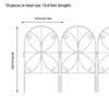 10-Piece Decorative Garden Fence Rustproof Metal No-Dig Fencing for Animal Barriers Flower Borders Outdoor Courtyard Decoration