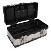 14 Inch Tool Box Large Capacity Stainless Steel Lockable Tool Organizer with Removable Tray for Home Auto Repair