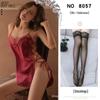 Plus Size Backless Faux Silk Slit Nightgown with Shoulder Straps