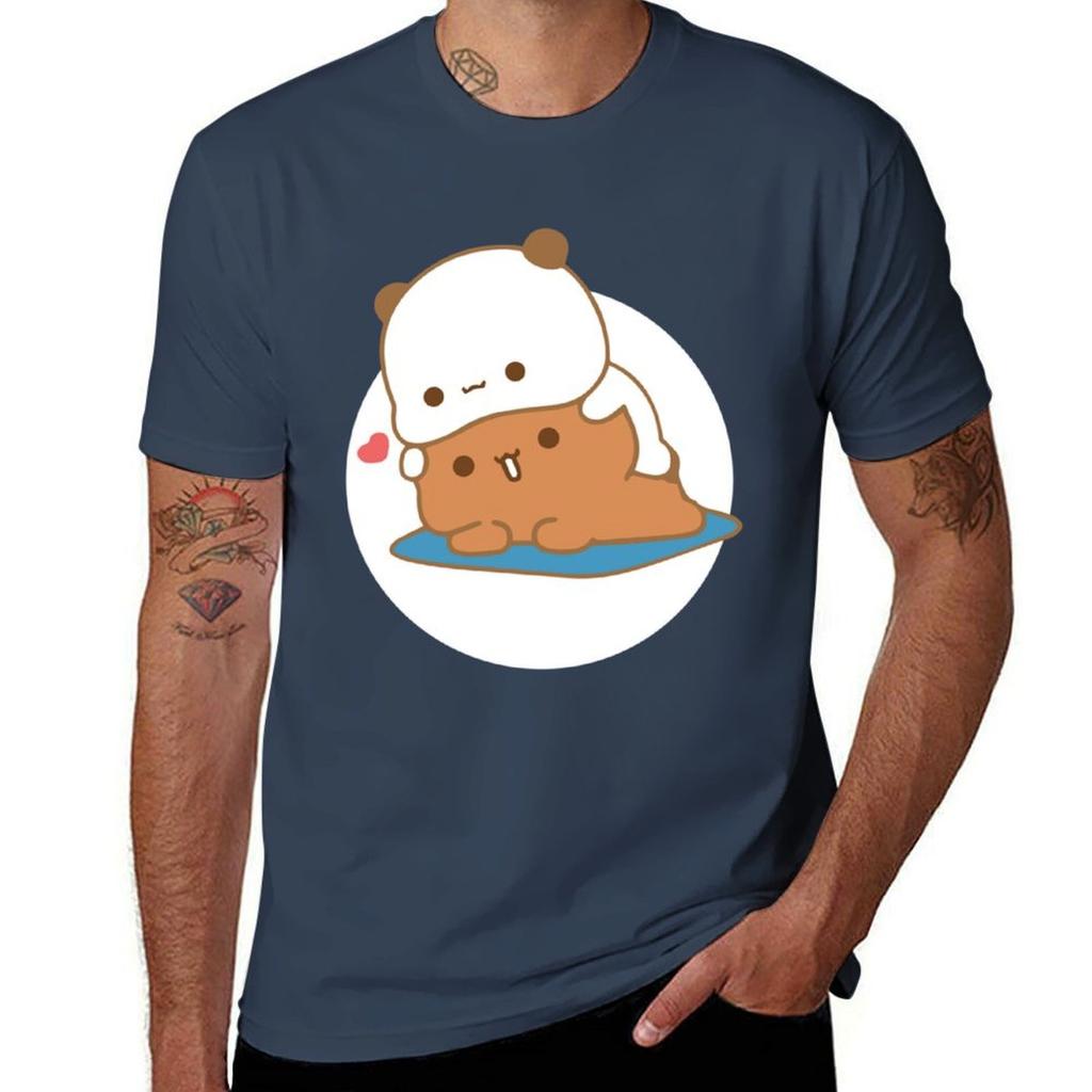 Bear and Panda Bubu Dudu Balloon TShirt Comfortable Basic Crew Neck Tee