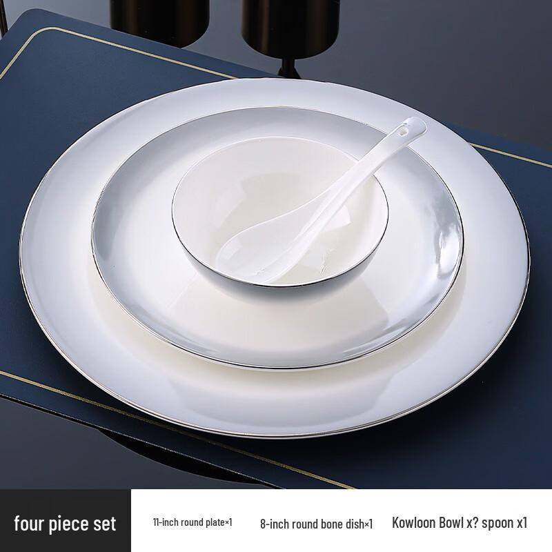 Abay Hand-Painted Gold Rim Bone China Dinnerware