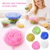 Reusable Silicone Food Storage - Heat Airtight Covers for Bowls, Cans and Containers