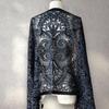 Used Tagged Mugetsu Mud-dyed Genuine Amami Oshima Silk Shawl Embroidery