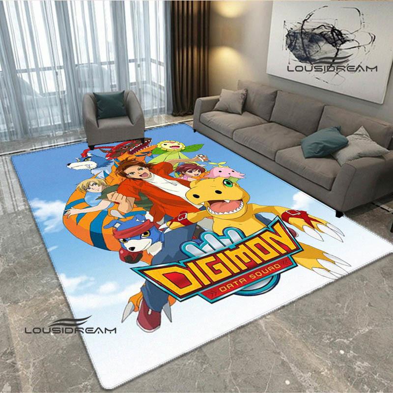 3D Digimon Cartoon Printed Carpet Non-slip Carpet Yoga Mat Carpets for Living Room Area Rug Home Bedroom Decor Birthday Gift