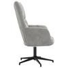 Vidaxl Armchair, Light Gray, Upholstered In Velvet