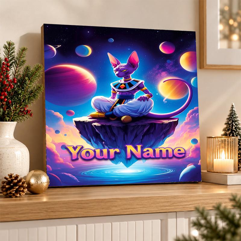 Beerus Custom Name Diamond Painting Personalized 5D Full Drill DIY Diamond Art Home Decor