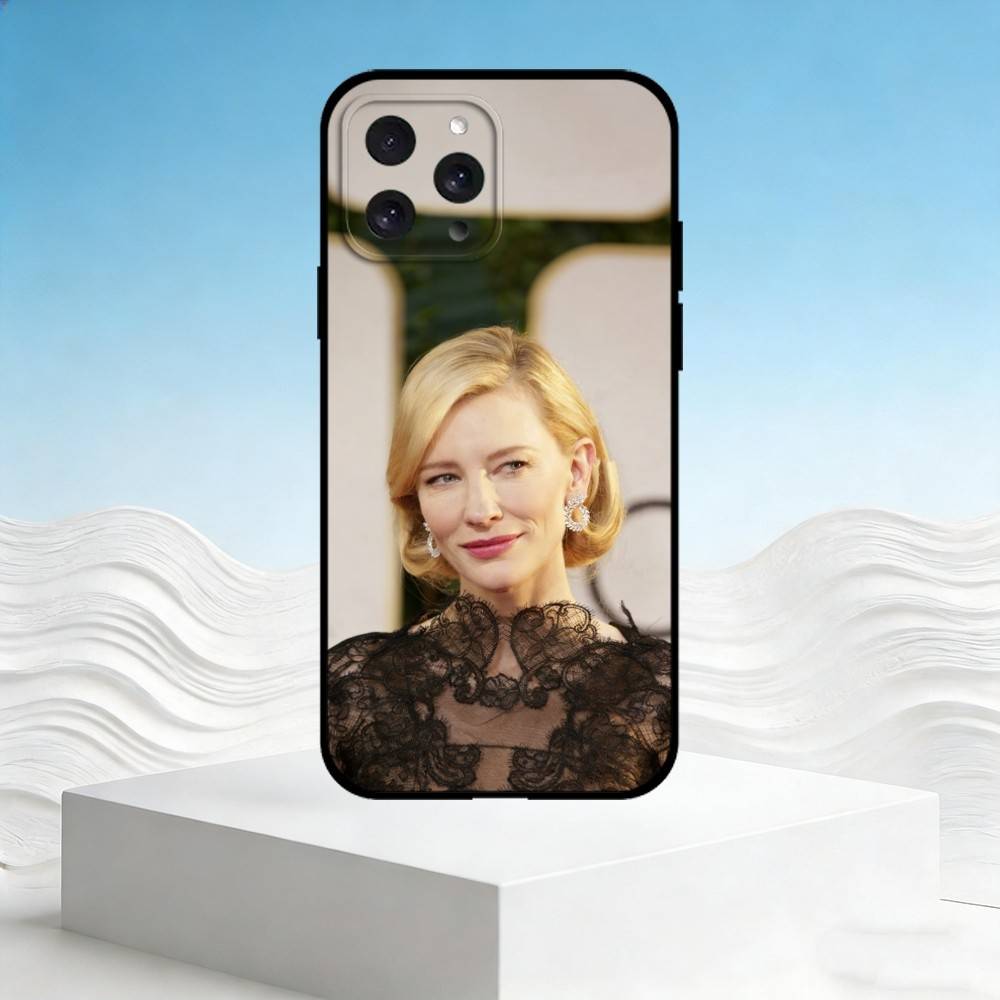 

C-Cate Blanchett Phone Case For iPhone 17,16,15,14,13,12,11 Plus,Pro Max,SE4Soft Silicone Black Cover iPhone17PRO