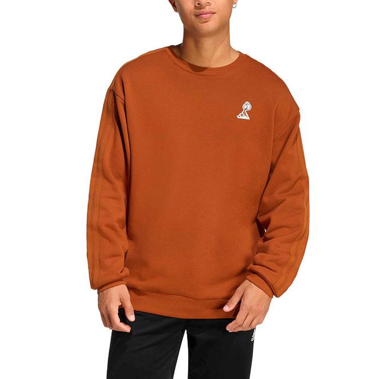 Adidas Pullover Crew Neck Solid Color Drop Shoulder Long Sleeve Sweatshirt Men Sweatshirt JZ5069