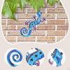 Metal Gecko Wall Art 2D Hanging Artwork,Art Decoration Ornament for Porch Cafe Patio Home