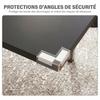 Extendable Dining Table for 4 To 6 People, Steel Legs, for Small Spaces, Dining Room, Black