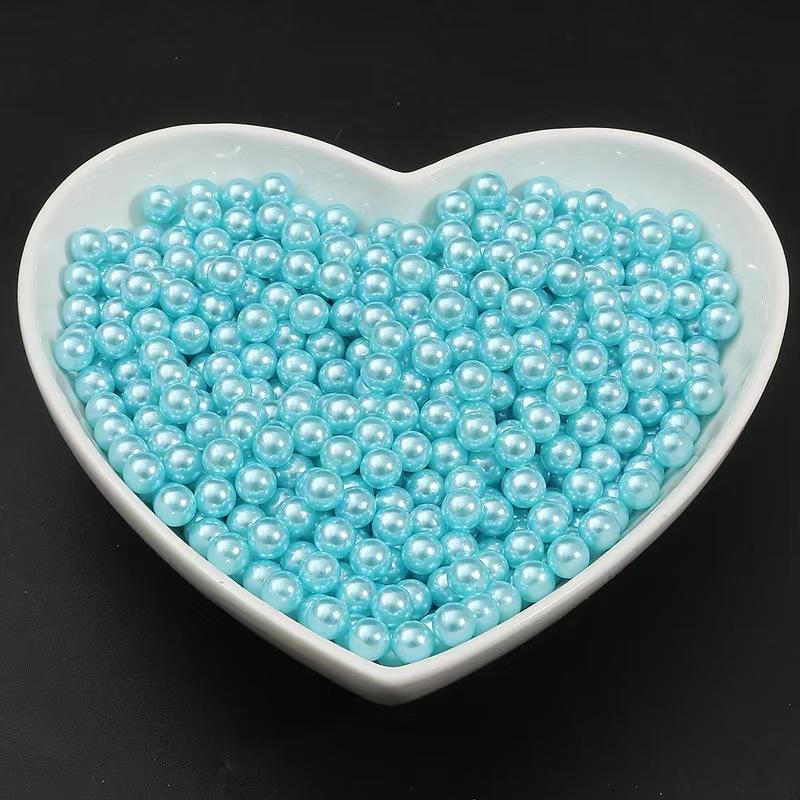 3-12Mm Round Non-Porous Abs Color Imitation Pearl Loose Beads Diy Handmade Jewelry Nail Bead Clothing Matching