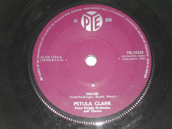 

7inch Record PETULA CLARK Sailor 7N15324 Pye Records 1961 UK Pop Used