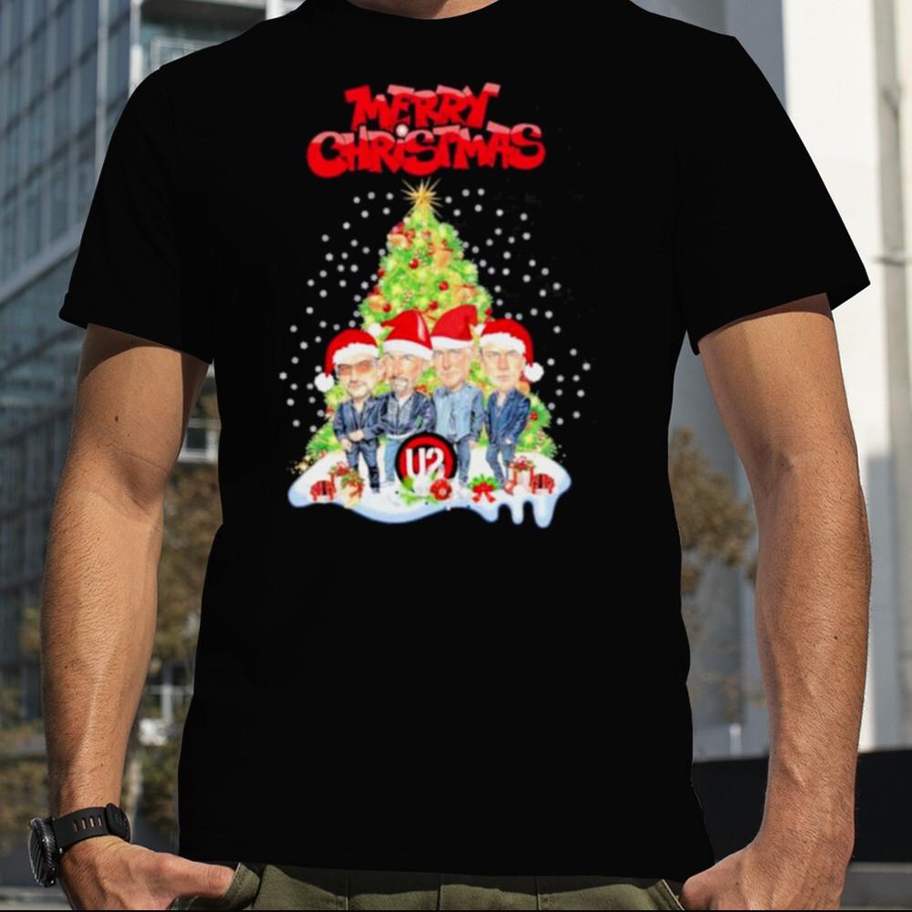 U2 Band Merry Christmas Tree Light Tshirt Unisex Gift All Sizes MO266 XL