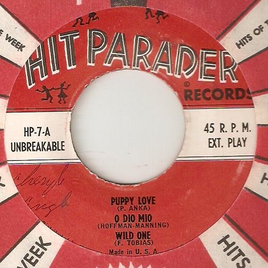 

7inch Record UNKNOWN ARTIST - Puppy Love HP7 Hit Parader Rec 1960 US Rock Used
