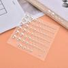 1 Sheet Plastic Semi-circular Pearl Decoration Stickers for DIY Crafts Nail Art