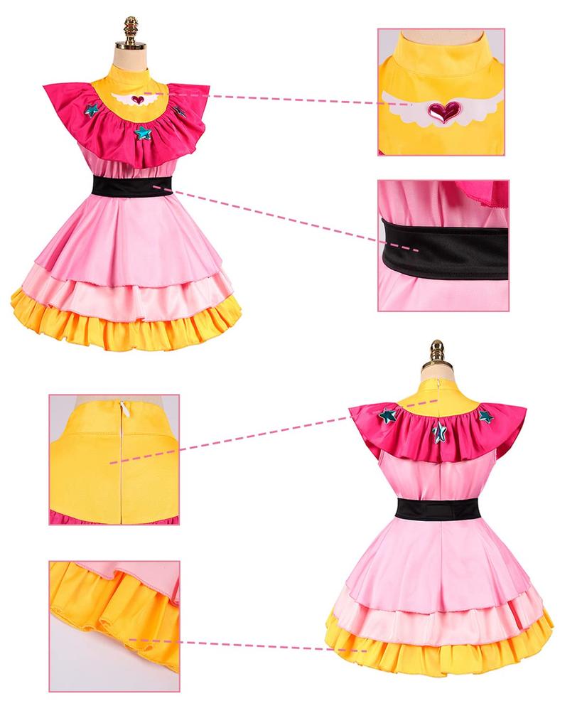 [Kami Aibyo] Hoshino Ai Cosplay Costume with Wig - B-Komachi Adult Event Costume Stage Outfit (Includes Hoshino Ai Wig, XL)