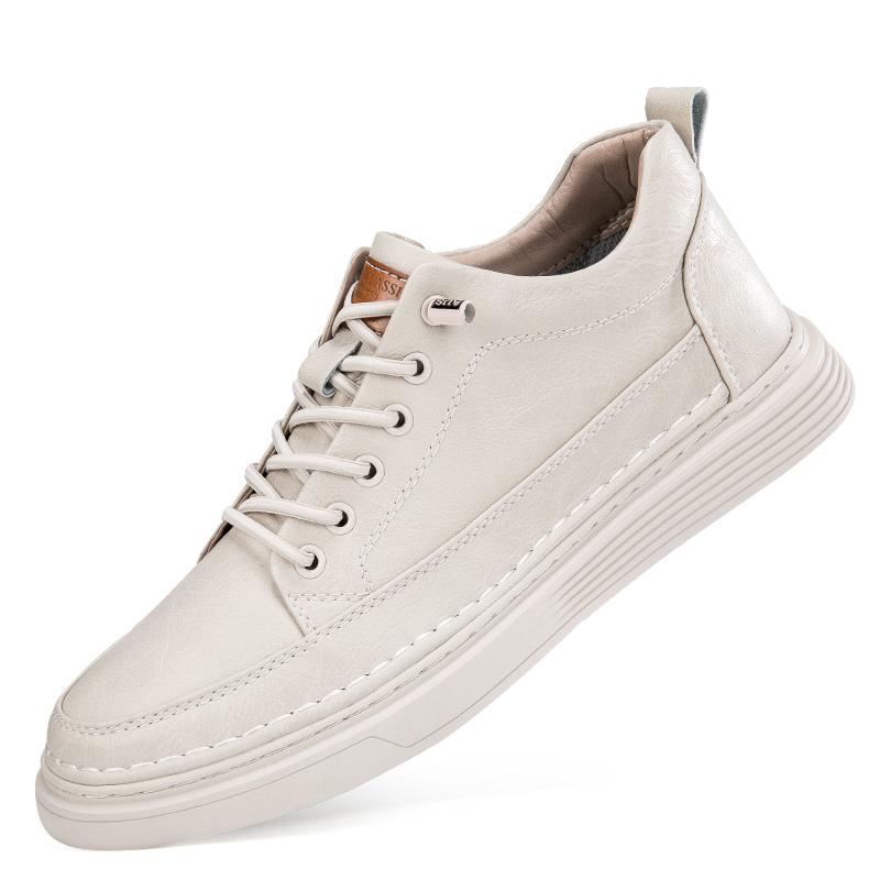 New Male Comfortable Skate Shoe 2024 Genuine Leather Fashion Casual Shoes Men Classic Hollow Out Mens Sneakers Luxe Men Shoe