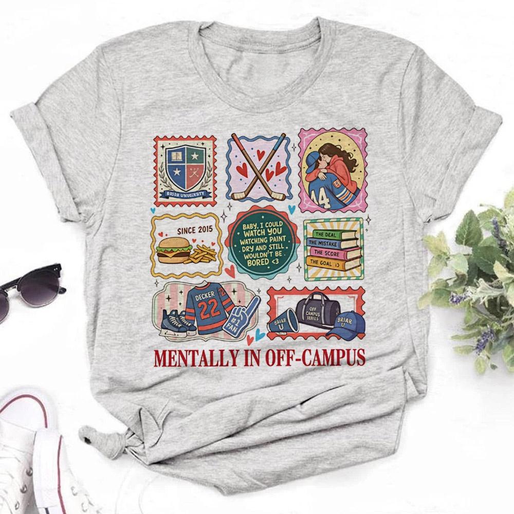TV Off Campus Briar University Graham  Unisexs Womens Cotton Tshirt Short Sleeve Casual Fans Yk Ins Tshirt Top Cheap