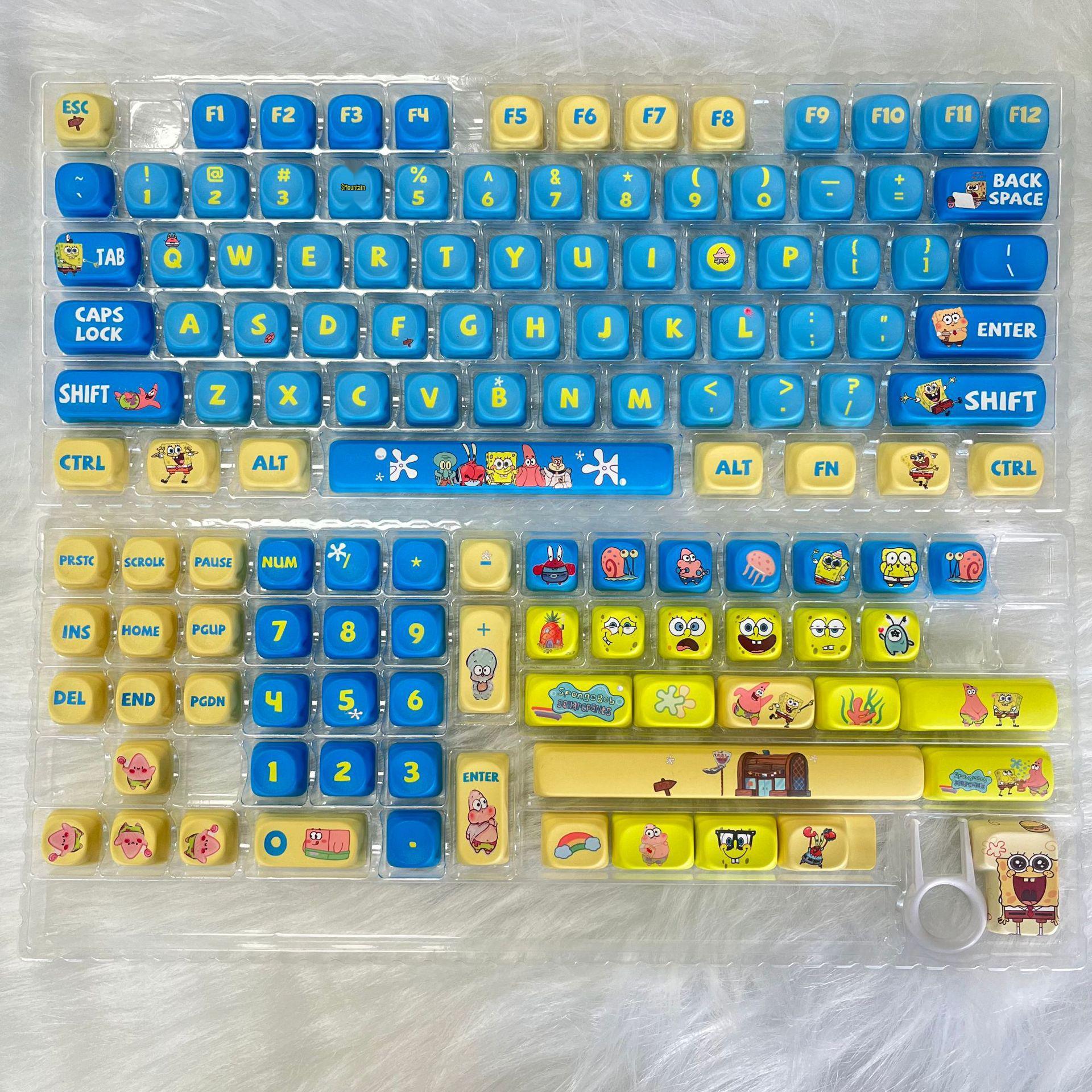 

SpongeBob Bikini Bottom MOA Profile Keycaps - Dye-Sublimation Compatible Wired Gaming Keyboard Accessories