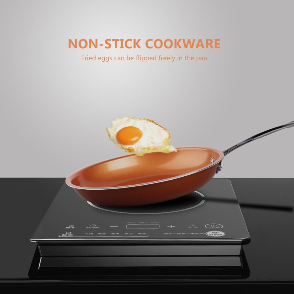

Aluminum Egg Pan NonStick Fried Steak Pot Round Kitchen Cookware Gas Induction Cooker 8 Inches