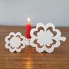 Clover Candle Holder Molds for Making Tealight Holder Room Decorations Gypsum Ornaments Epoxy Resin Casting Molds