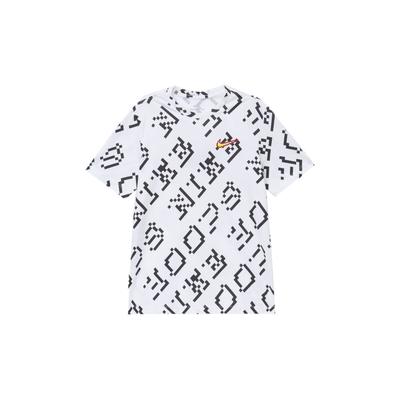Hoops Sports Décontracté Logo Imprimé T-Shirt Manches Courtes Basketball Homme Hauts Blanc DJ1561-100
