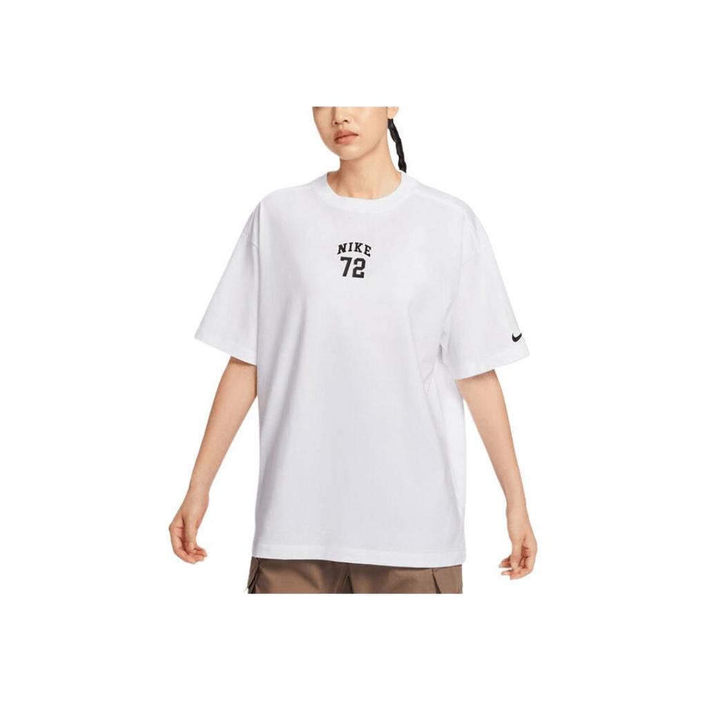 Nike Casual Sports Round Neck Short Sleeve T-Shirt Women Tops White IF0391-100